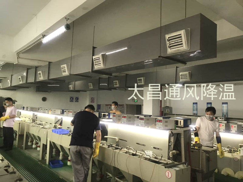 東莞某電鍍車(chē)間環(huán)?？照{(diào)降溫案例